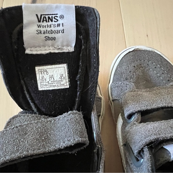 Vans Kids Gray High-Top Sneakers - Picture 9 of 11
